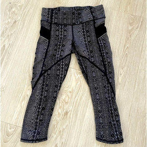 Athleta Leggings Womens Size XS Prisma Stride Capri Black Grey Style‎ 983394